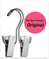 The Boot Hanger - Set of 3 Shoe Storage Space Saver, Boot Holder, Boot Clips (Silver)