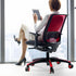 VEVOR Office Chair Base Replacement, 28", 2500 lbs Static Load, Heavy Duty Desk Chair Base with 5 Casters, Black + Red
