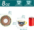 8 oz Set 6, vancasso Cappuccino Cups with Saucers of Bohemian Ceramic Coffee Cup for Latte, Tea, Espresso, Microwave