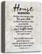 Canvas Wall Art House Blessing Decor, Inspirational Quote Prints for Home, Christian Family Gift, 12x15