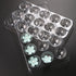 2 Pcs Set 15 Cavity Sugar Flower Fondant Shaping Plate, Plastic Mold