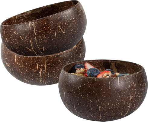 Restaurantware Coco Casa 21 Ounce Coconut Bowl, Reusable Handcrafted Bowl for Smoothies and Salads