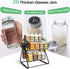 Countertop Rotating Spice Rack Organizer for Large Cabinets Kitchen with Thicken Spice Jars and Labels, Spinning Like