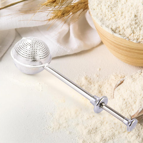 XVBITOR Stainless Steel Flour Sifter for Baking, One Handed Operation, Great Sieve for Quick Sifting Cakes and Spices