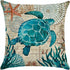 ULOVE LOVE YOURSELF Sea Turtle Throw Pillow Case 2 Pack for 18 X 18 Inch Inserts, Mediterranean Style