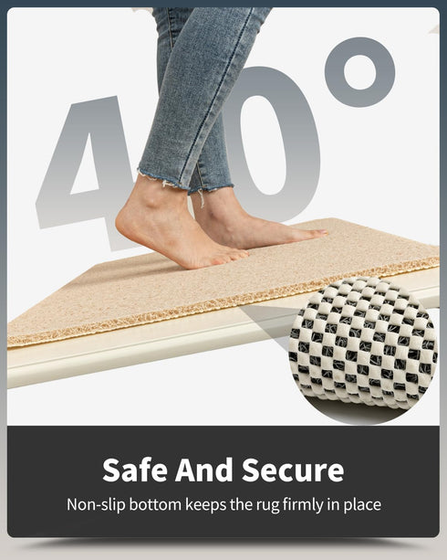 Non-Slip Bathtub Mat - 17x30 Inch Shower Mats for Wet Areas, Quick Drying PVC Loofah Bathroom Mats