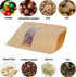 SHEUTSAN 500 Pack Kraft Bags with Window, 3.5 x 5.5 Inches, Resealable Ziplock Storage Pouches for Home and Business