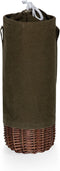 PICNIC TIME Malbec Insulated Canvas Wine Bottle Basket - Wine Tote, Gift Bag