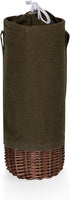 PICNIC TIME Malbec Insulated Canvas Wine Bottle Basket - Wine Tote, Gift Bag