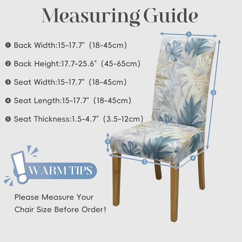 Set 6,Stretch Dining Chair Covers,Dining Room Chair Cover of Kitchen Chair Covers,Detachable Washable Chair