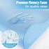 CloudBliss Memory Foam Pillow, Ergonomic Neck Contour Cervical Pillow for Neck and Shoulder Pain Relief, King Blue