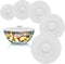 Silicone Bowl Lids, Set of 5 Reusable Suction Seal Covers for Bowls, Pots, Cups, Food Safe