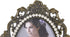 ChezMax Vintage Picture Photo Frames, 3x5 Ellipse Rose Antique Frame with Glass, Tabletop and Wall Hanging
