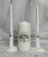 Unity Candle Set for Wedding Ceremony & Reception – 6” Pillar & Two 10” Taper Candles – Handmade in USA, White