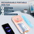 FADACHY Portable Handheld Fan with Power Bank, Mini Fan 3000mAh USB Phone Holder, Rechargeable Pink Lovely Design