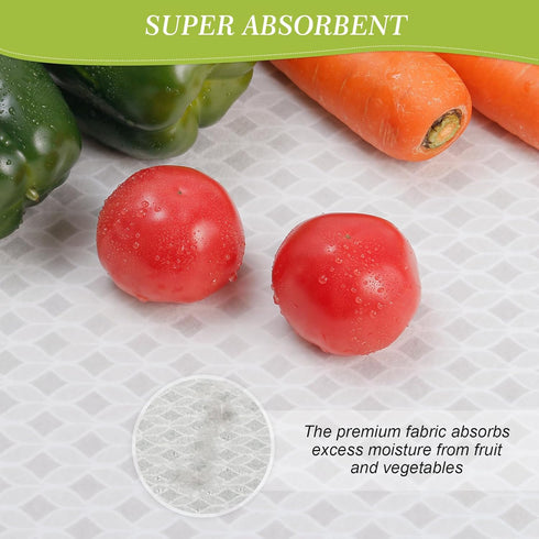 Cooyes Refrigerator Liners, 12" x 24" Super Absorbent Washable Shelf Liner for Kitchen Cabinets, 6 Pack Gray Slate