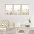 3Pcs 12x16in Christian Floral Scripture Canvas Wall Art, Wildflower Bible Verse Posters Wall Decor, Psalm Religious