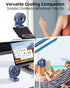 3.5" Rechargeable Clip On Fan Small Portable with Strong Clamp Grip, 3-Speed & LED Display, Blue