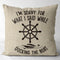 FujLoy I'm Sorry for What I Said While Docking The Boat - 18 x 18 Inch Flax Throw Pillow Cover for Sofa Couch Bed