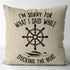 FujLoy I'm Sorry for What I Said While Docking The Boat - 18 x 18 Inch Flax Throw Pillow Cover for Sofa Couch Bed