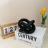 3-Link Wood Chain Link Coffee Table Decor, Black Wooden Knot Decor for Coffee Table Farmhouse Decortive for Home Boho