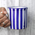 City to Cottage Handmade Dark Navy Blue Stripe Ceramic Extra Large Mug, 17.5oz/500ml for Hot Chocolate, Coffee
