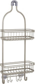 Zenna Home Shower Caddy Hanging Bathroom Organizer, Steel Rack with 2 Shelves, Rust-Resistant Satin Nickel