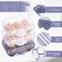 6 6 Pieces Grid Egg Carton Camping Plastic Portable Egg Box Container for Refrigerator Storage Crisper Holder Carriage