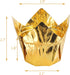 EUSOAR Disposable Baking Cups, 3.5 Ounce 50pcs Gold Tulip Cupcake Muffin Liners, Aluminum Foil Tulip Style Cupcake Cups, Foil Cups, Aluminum Cupcake Pan Ramekin Tins by EUSOAR
