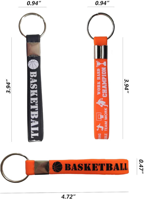 CupaPlay 24 PCS Basketball Keychains/Keyrings, Motivational Bulk for Teenagers, Basketball Party Favors