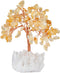mookaitedecor Citrine Crystal Tree, Bonsai Money Tree with Quartz Cluster Rock Crystal Base for Wealth