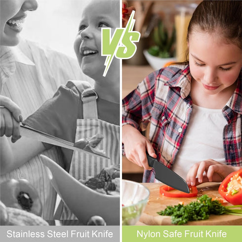 Nylon Knife Kitchen Plastic Knife for Real Cooking and Cutting Pizza, Cakes, Bread, Fruits, Veggies Durable Nylon Kitchen Knife for Kids, Kaizen Chef Knife, Kitchen Knife for Professional Use by AILUROPODA