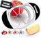SCHVUBENR 3.5 Inch Apple Slicer - Professional Stainless Steel Apple Cutter with 8 Sharp Blades (Black)