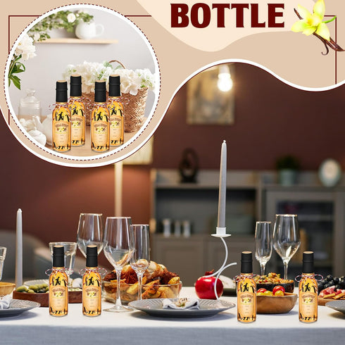 12 5 Oz Woozy Tioncy Pcs Vanilla Extract Bottles for Homemade Vanilla Jar Glass Bottle with Cap, Shrink Capsules