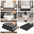 Portable Wardrobe Closet for Hanging Clothes, Free Standing Rack with Cover, 3 Hanging Rods, 6 Storage Shelves, 2 Side