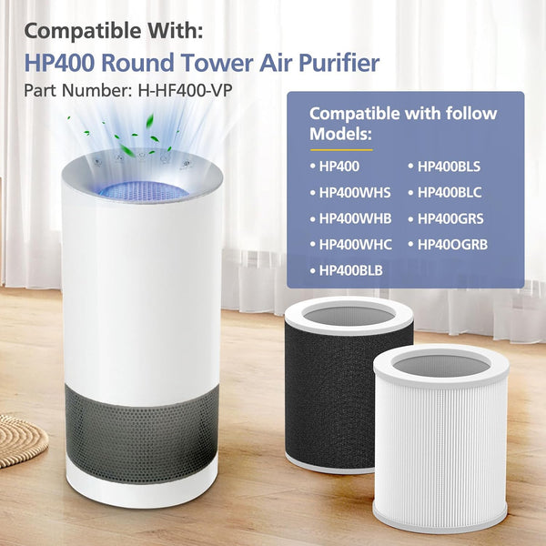 H-HF400-VP Replacement Filter Kit for Hunter H-HF400-VP Air Purifier, 1 True HEPA Filter + 4 Pre-Filters