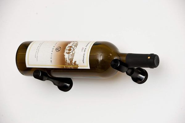 VintageView Vino Pins Metal Wall Mounted Wine Bottle Rack for Drywall or Wood Surfaces - Stylish Modern Wine Storage