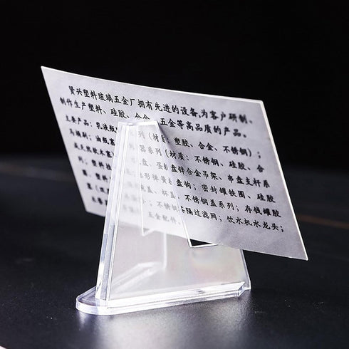 Acrylic Card Stands, Mini Coin Display Easel Holders for Coins, Pocket Watches, and Challenge Medals (Clear, 30 Pieces)