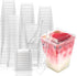 EASERCY 100 Pack 5 oz Plastic Dessert Cups with Lids, Yogurt Parfait/Appetizer Cup