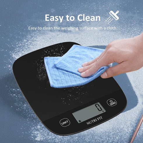 NUTRI FIT Digital Food Scale, Kitchen 0.1oz Ultra Slim, Accurate Weighing for Ounces and Grams for Baking, Dieting,