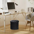 14" 14" 13"Inch, Bsketa Folding Storage Ottoman Round x x Foot Stool with Thicker Foam Padded Seat Small Leather