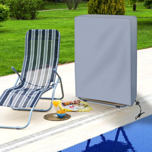 Naiveroo 43"x28"Gray Zero Gravity Folding Chair Cover with Storage Bag, Outdoor Lawn Patio Garden Chair Covers