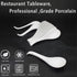Bright White 6.7 Inch Asian Soup Spoons Set of 10, Ultra-fine Porcelain Tablespoon for Ramen, Pho, Cereal