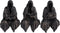 2.95" Mini Reading Statue Bookshelf Figure Set of 3,Gothic Grim Reaper Statue,Mystery