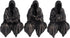 2.95" Mini Reading Statue Bookshelf Figure Set of 3,Gothic Grim Reaper Statue,Mystery