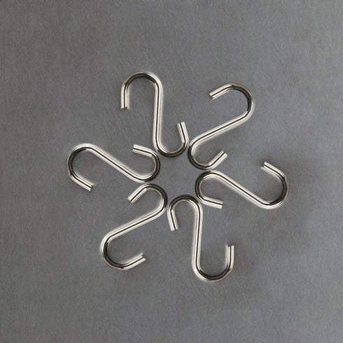 FEBSNOW 250pcs 0.55 Inch Mini S Hooks - Ornament Connectors for DIY Crafts with Storage Box