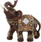 Feng Shui Wood Grain Elephant Statue 5.5" - Thai Elephant with Trunk Up - Collectible Figurine for Home Decor