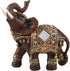Feng Shui Wood Grain Elephant Statue 5.5" - Thai Elephant with Trunk Up - Collectible Figurine for Home Decor