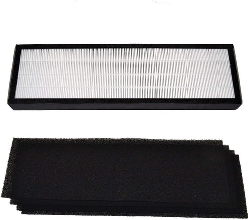 HQRP HEPA Filter B with 4-Pack Carbon Filters, Compatible with GermGuardian AC4800, Oransi Finn