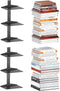 Invisible Floating Bookshelf for Wall Mounted, 2 Pack Black Spine Book Tower,